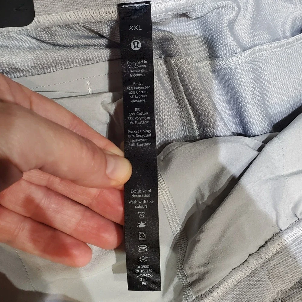 LULULEMON City Sweat Joggers Men's XXL Shorter 27